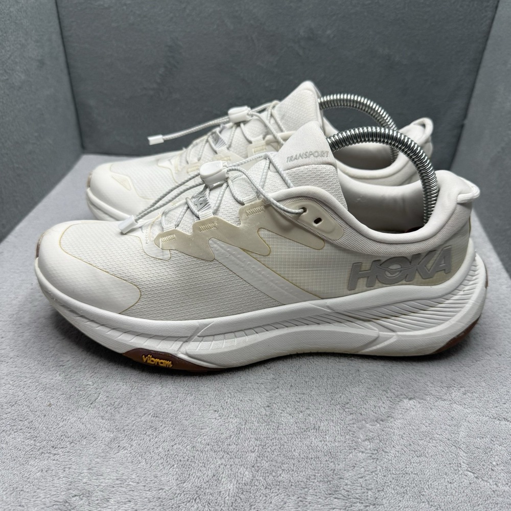 HOKA Transport 1123154 WWH White Vibram Sneakers Women's Size 9B